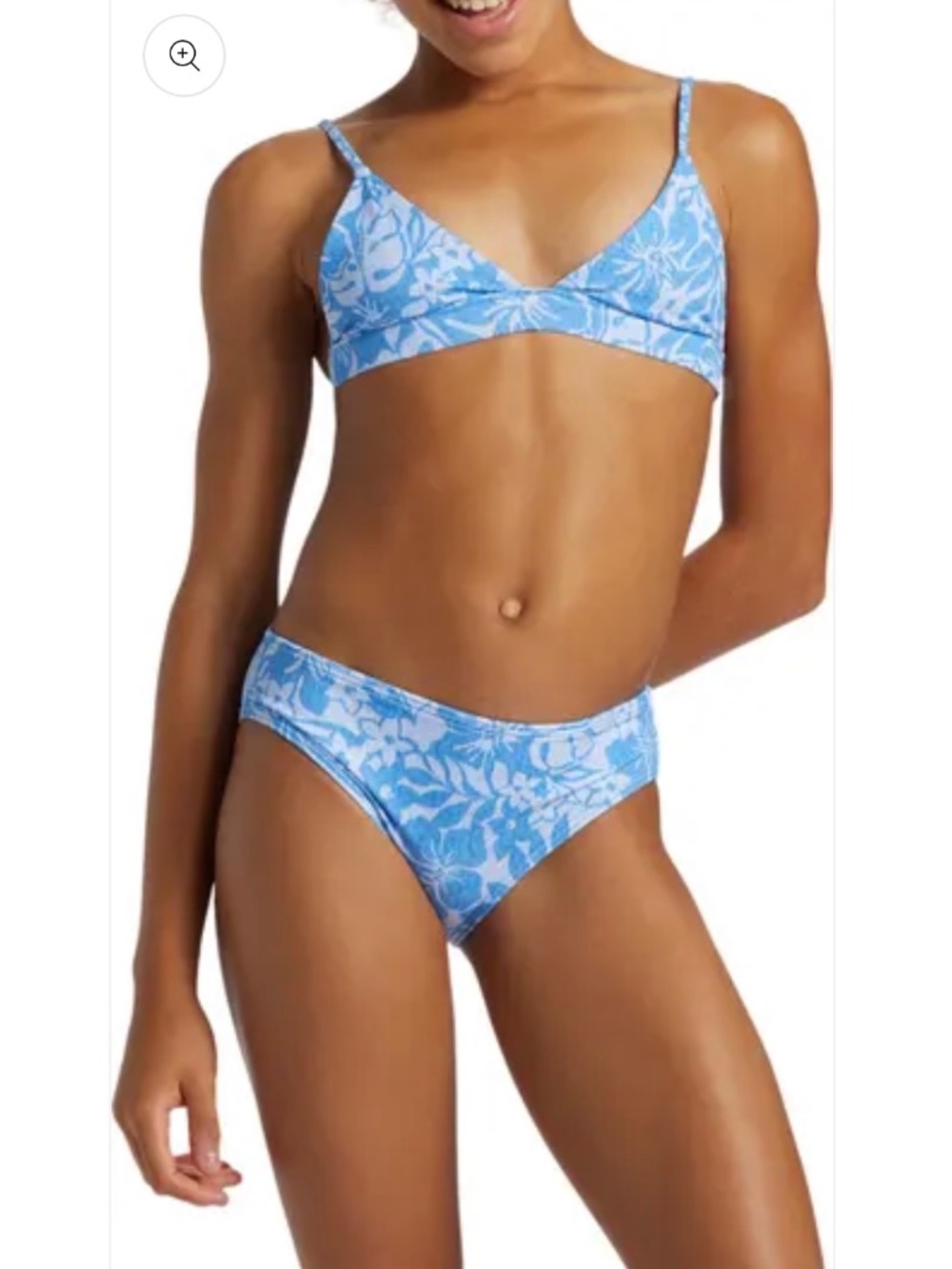 Billabong Girls Blue Floral Bikini Set